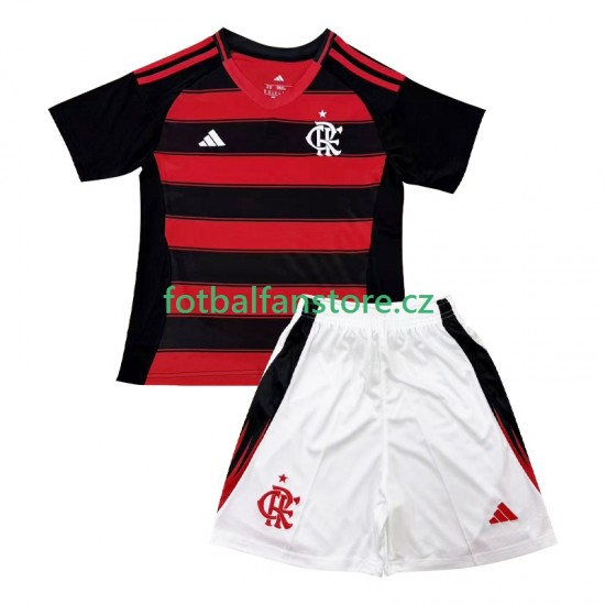 Dětský Domácí Dres CR Flamengo 2025-2026 Krátký rukáv Dětský Domácí Dres CR Flamengo 2025-2026 Krátký rukáv