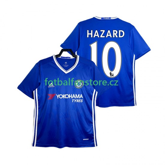 Muži Retro Domácí Dres Chelsea HAZARD 10 2016-2017 Krátký rukáv