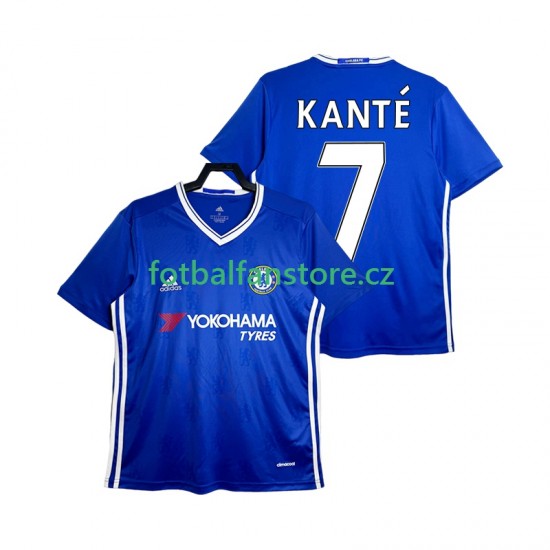 Muži Retro Domácí Dres Chelsea KANTE 7 2016-2017 Krátký rukáv