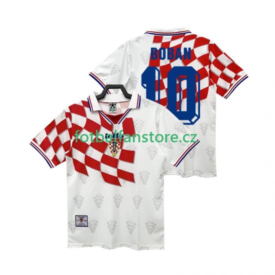 Muži Retro Domácí Dres Chorvatsko BOBAN 10 1998 Krátký rukáv Muži Retro Domácí Dres Chorvatsko BOBAN 10 1998 Krátký rukáv