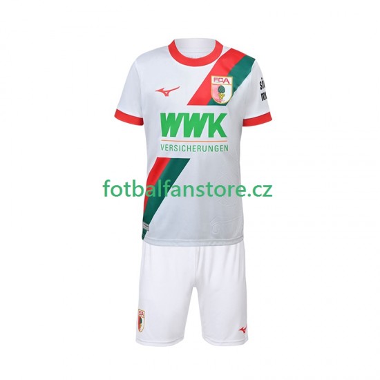 Dětský Domácí Dres FC Augsburg 2025-2026 Krátký rukáv