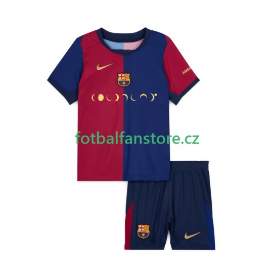 Dětský Domácí Dres FC Barcelona Coldplay 2024-2025 Krátký rukáv