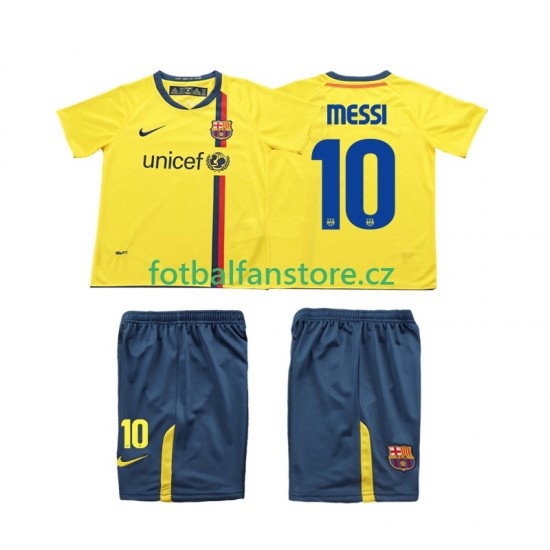 Dětský Retro Venkovní Dres FC Barcelona Lionel Messi 10 2008 2009 Krátký rukáv