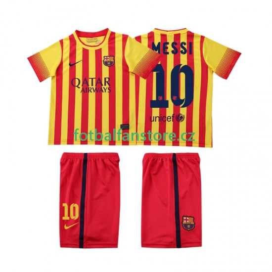 Dětský Retro Venkovní Dres FC Barcelona Lionel Messi 10 2013 2014 Krátký rukáv Dětský Retro Venkovní Dres FC Barcelona Lionel Messi 10 2013 2014 Krátký rukáv
