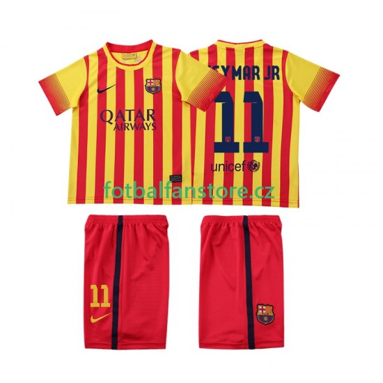 Dětský Retro Venkovní Dres FC Barcelona Neymar JR 11 2013 2014 Krátký rukáv Dětský Retro Venkovní Dres FC Barcelona Neymar JR 11 2013 2014 Krátký rukáv