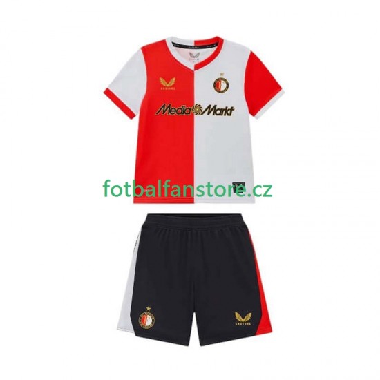 Dětský Domácí Dres Feyenoord Rotterdam 2025-2026 Krátký rukáv