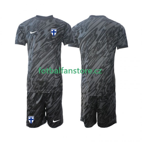Dětský Brankářský Domácí Dres Finsko 2024 Krátký rukáv Dětský Brankářský Domácí Dres Finsko 2024 Krátký rukáv