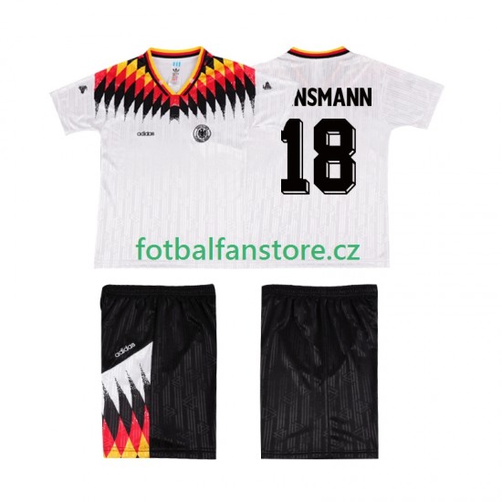 Dětský Retro Domácí Dres Německo KLINSMANN 18 1994 Krátký rukáv
