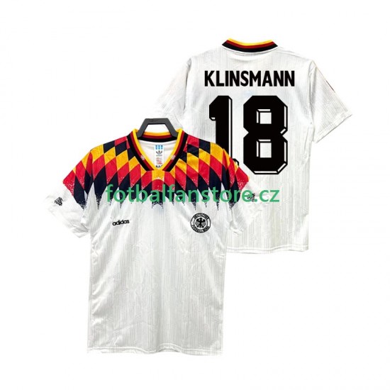 Muži Retro Domácí Dres Německo KLINSMANN 18 1994 Krátký rukáv