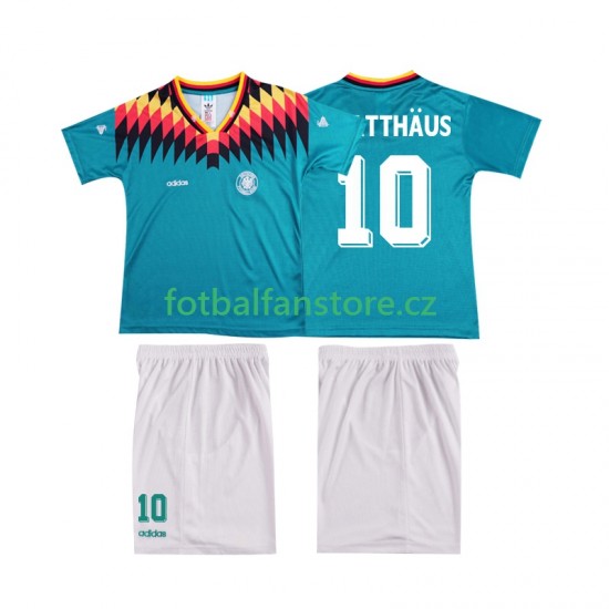 Dětský Retro Venkovní Dres Německo MATTHAUS 10 1994 Krátký rukáv Dětský Retro Venkovní Dres Německo MATTHAUS 10 1994 Krátký rukáv