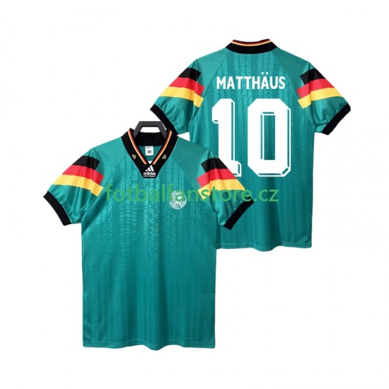 Muži Retro Venkovní Dres Německo MATTHAUS 10 1992 Krátký rukáv Muži Retro Venkovní Dres Německo MATTHAUS 10 1992 Krátký rukáv