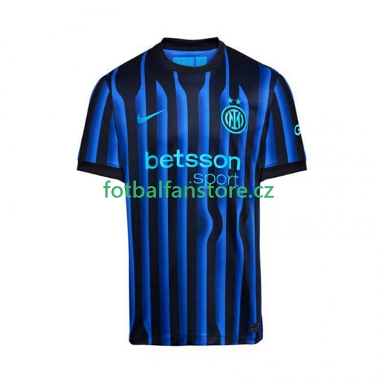 Muži Domácí Dres Inter Milán 2025-2026 Krátký rukáv Muži Domácí Dres Inter Milán 2025-2026 Krátký rukáv