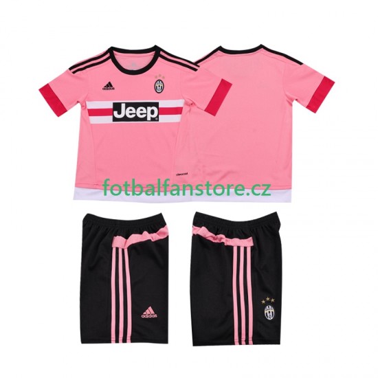 Dětský Retro Venkovní Dres Juventus 2015 2016 Krátký rukáv Dětský Retro Venkovní Dres Juventus 2015 2016 Krátký rukáv