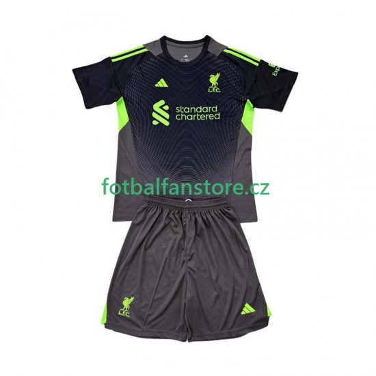 Dětský Brankářský Domácí Dres Liverpool 2025-2026 Krátký rukáv