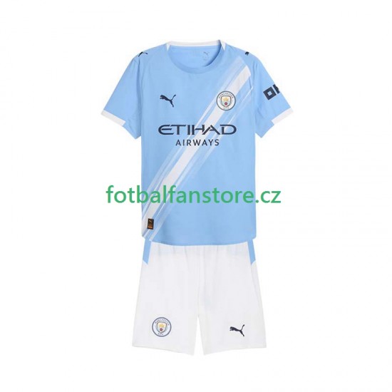 Dětský Domácí Dres Manchester City 2025-2026 Krátký rukáv Dětský Domácí Dres Manchester City 2025-2026 Krátký rukáv