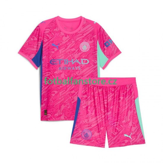Dětský Brankářský Venkovní Dres Manchester City 2025-2026 Krátký rukáv Dětský Brankářský Venkovní Dres Manchester City 2025-2026 Krátký rukáv