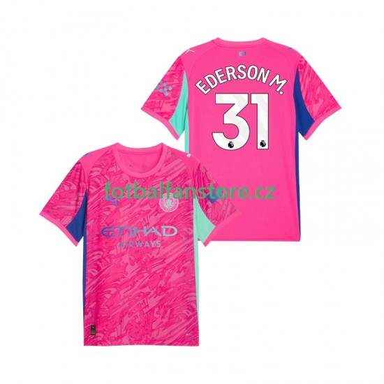 Muži Brankářský Venkovní Dres Manchester City Ederson Moraes 31 2025-2026 Krátký rukáv Muži Brankářský Venkovní Dres Manchester City Ederson Moraes 31 2025-2026 Krátký rukáv