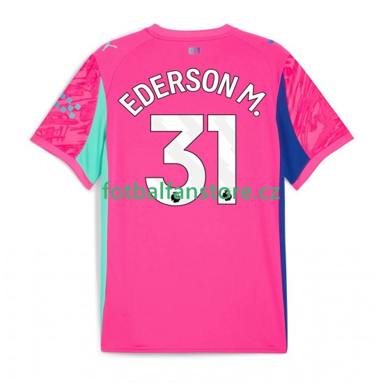 Muži Brankářský Venkovní Dres Manchester City Ederson Moraes 31 2025-2026 Krátký rukáv