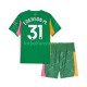 Dětský Brankářský Domácí Dres Manchester City Ederson Moraes 31 2025-2026 Krátký rukáv Dětský Brankářský Domácí Dres Manchester City Ederson Moraes 31 2025-2026 Krátký rukáv
