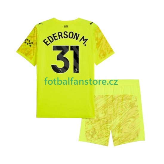 Dětský Brankářský Alternativní Dres Manchester City Ederson Moraes 31 2025-2026 Krátký rukáv Dětský Brankářský Alternativní Dres Manchester City Ederson Moraes 31 2025-2026 Krátký rukáv