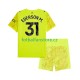 Dětský Brankářský Alternativní Dres Manchester City Ederson Moraes 31 2025-2026 Krátký rukáv Dětský Brankářský Alternativní Dres Manchester City Ederson Moraes 31 2025-2026 Krátký rukáv