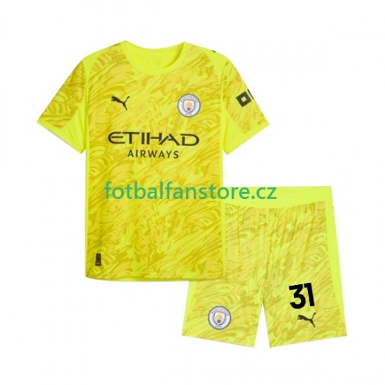 Dětský Brankářský Alternativní Dres Manchester City Ederson Moraes 31 2025-2026 Krátký rukáv