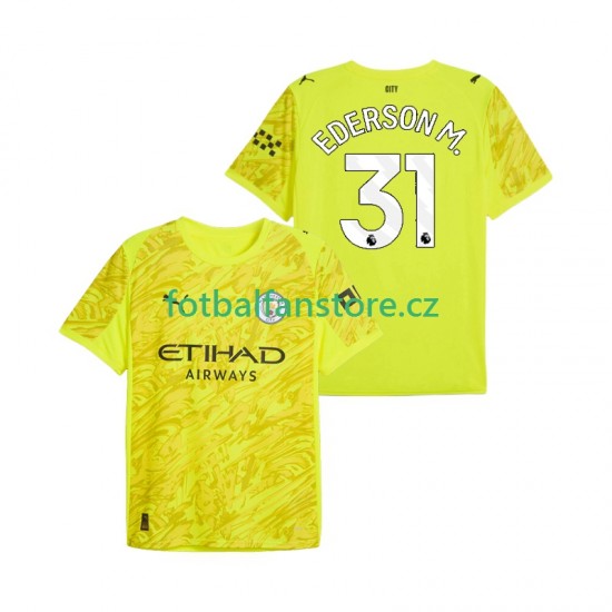 Muži Brankářský Alternativní Dres Manchester City Ederson Moraes 31 2025-2026 Krátký rukáv Muži Brankářský Alternativní Dres Manchester City Ederson Moraes 31 2025-2026 Krátký rukáv