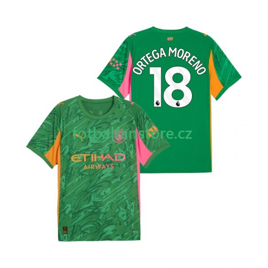 Muži Brankářský Domácí Dres Manchester City ORTEGA MORENO 18 2025-2026 Krátký rukáv Muži Brankářský Domácí Dres Manchester City ORTEGA MORENO 18 2025-2026 Krátký rukáv