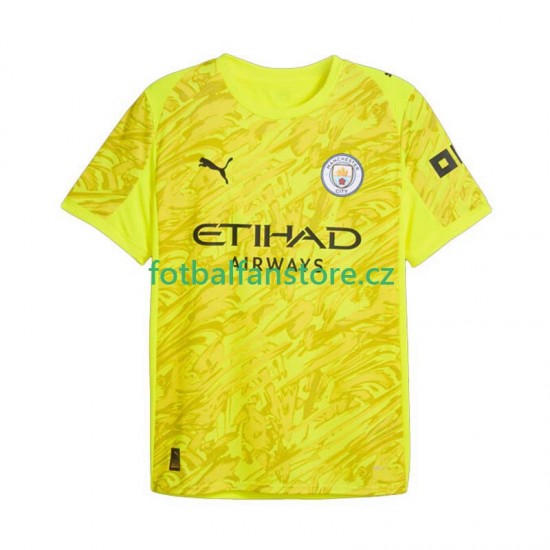 Muži Brankářský Alternativní Dres Manchester City 2025-2026 Krátký rukáv Muži Brankářský Alternativní Dres Manchester City 2025-2026 Krátký rukáv