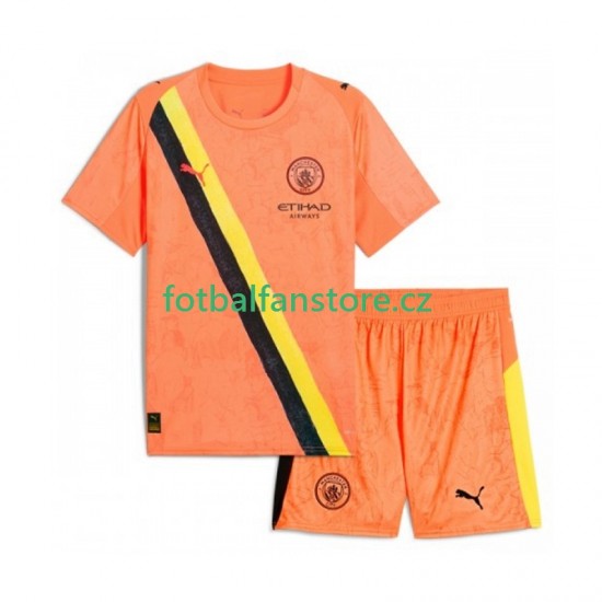 Dětský Brankářský Domácí Dres Manchester City KIDSUPER 2025-2026 Krátký rukáv Dětský Brankářský Domácí Dres Manchester City KIDSUPER 2025-2026 Krátký rukáv
