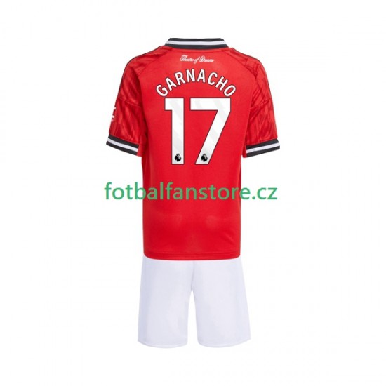Dětský Domácí Dres Manchester United Alejandro Garnacho 17 2025-2026 Krátký rukáv