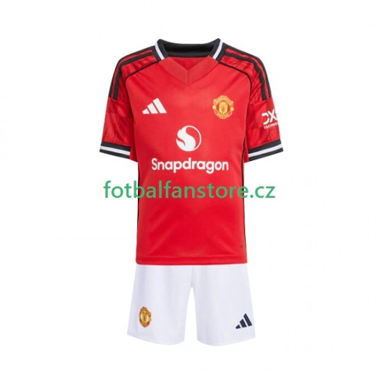 Dětský Domácí Dres Manchester United 2025-2026 Krátký rukáv
