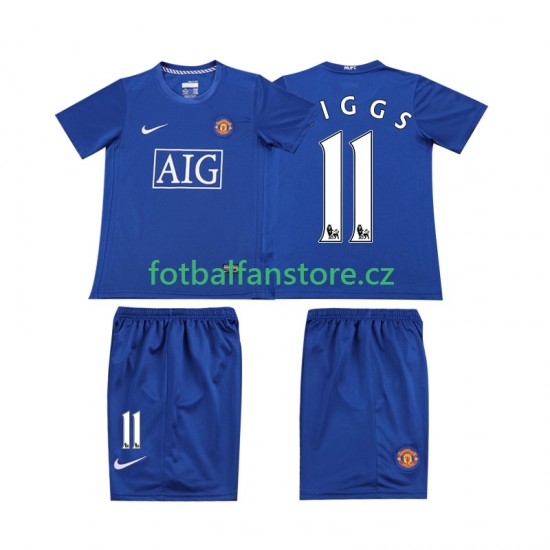 Dětský Retro Venkovní Dres Manchester United GIGGS 11 2008 Krátký rukáv Dětský Retro Venkovní Dres Manchester United GIGGS 11 2008 Krátký rukáv