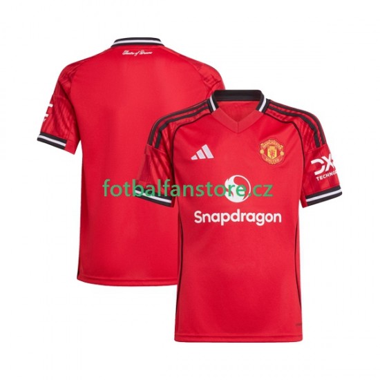 Muži Domácí Dres Manchester United 2025-2026 Krátký rukáv Muži Domácí Dres Manchester United 2025-2026 Krátký rukáv