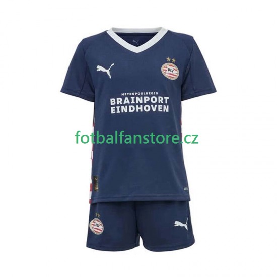 Dětský Venkovní Dres PSV Eindhoven 2025-2026 Krátký rukáv
