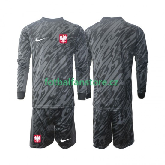 Dětský Brankářský Venkovní Dres Polsko 2024 Dlouhými Rukávy Dětský Brankářský Venkovní Dres Polsko 2024 Dlouhými Rukávy