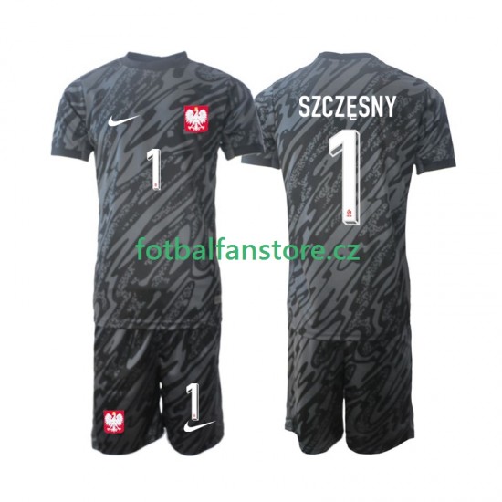 Dětský Brankářský Venkovní Dres Polsko Szczesny 1 2024 Krátký rukáv