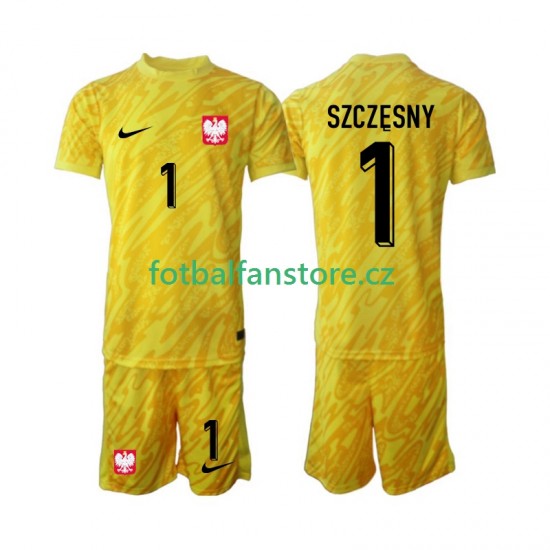 Dětský Brankářský Domácí Dres Polsko Szczesny 1 2024 Krátký rukáv