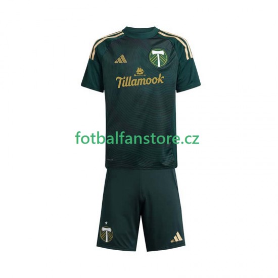Dětský Domácí Dres Portland Timbers 2025 Krátký rukáv Dětský Domácí Dres Portland Timbers 2025 Krátký rukáv