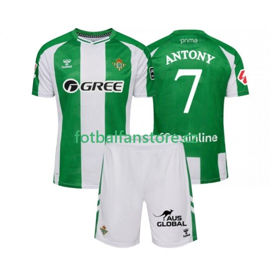 Dětský Domácí Dres Real Betis Antony 7 2025-2026 Krátký rukáv Dětský Domácí Dres Real Betis Antony 7 2025-2026 Krátký rukáv