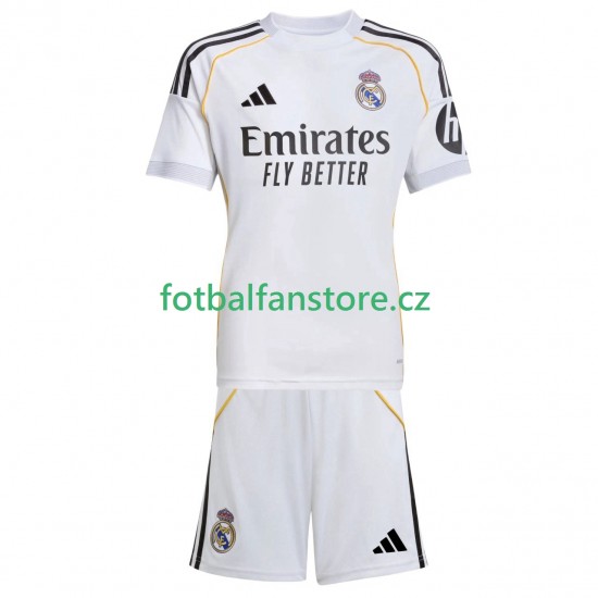 Dětský Domácí Dres Real Madrid 2025-2026 Krátký rukáv Dětský Domácí Dres Real Madrid 2025-2026 Krátký rukáv