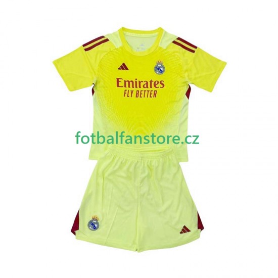 Dětský Brankářský Čtvrtý Dres Real Madrid 2025-2026 Krátký rukáv Dětský Brankářský Čtvrtý Dres Real Madrid 2025-2026 Krátký rukáv