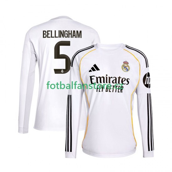 Muži Domácí Dres Real Madrid Jude Bellingham 5 2025-2026 Dlouhými Rukávy