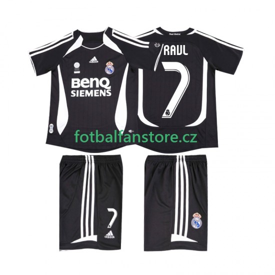 Dětský Retro Venkovní Dres Real Madrid RAUL 7 2006 2007 Krátký rukáv