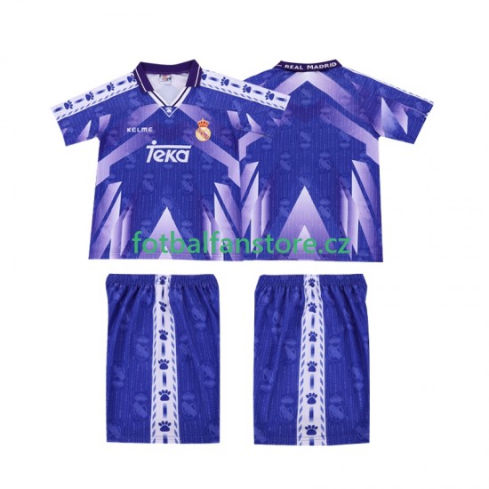 Dětský Retro Venkovní Dres Real Madrid 1996-1997 Krátký rukáv