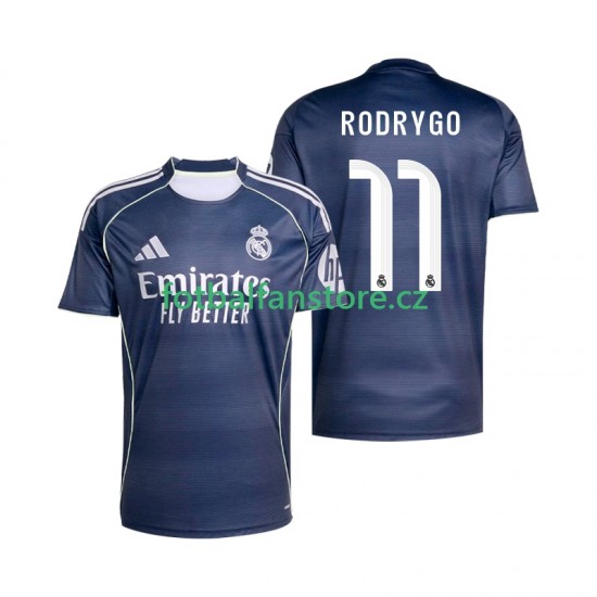 Muži Venkovní Dres Real Madrid Rodrygo 11 2025-2026 Krátký rukáv Muži Venkovní Dres Real Madrid Rodrygo 11 2025-2026 Krátký rukáv