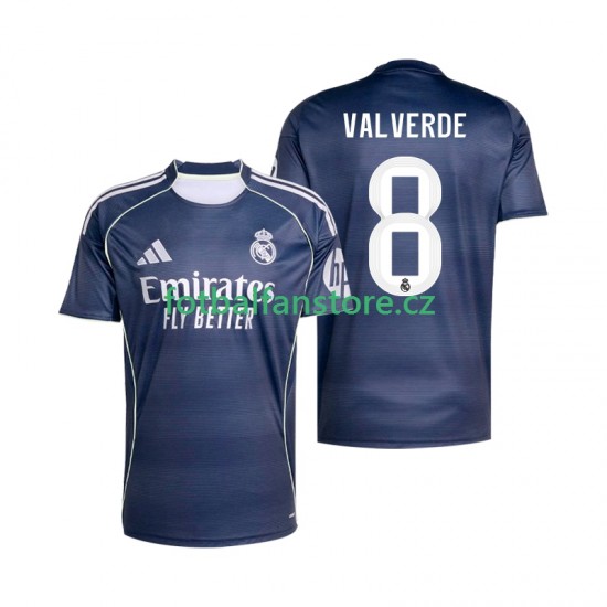 Muži Venkovní Dres Real Madrid Valverde 8 2025-2026 Krátký rukáv Muži Venkovní Dres Real Madrid Valverde 8 2025-2026 Krátký rukáv