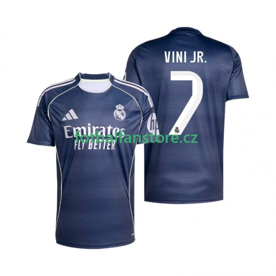 Muži Venkovní Dres Real Madrid Vinicius Junior 7 2025-2026 Krátký rukáv Muži Venkovní Dres Real Madrid Vinicius Junior 7 2025-2026 Krátký rukáv