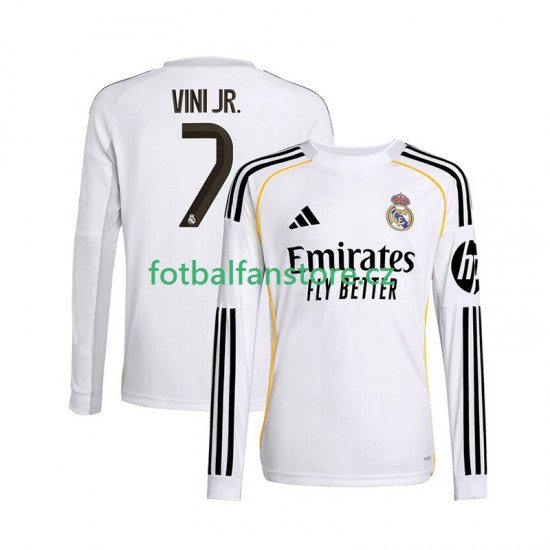 Muži Domácí Dres Real Madrid Vinicius Junior 7 2025-2026 Dlouhými Rukávy Muži Domácí Dres Real Madrid Vinicius Junior 7 2025-2026 Dlouhými Rukávy