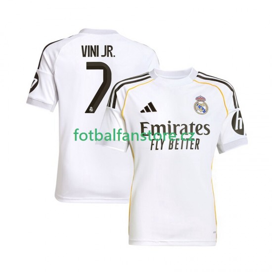 Muži Domácí Dres Real Madrid Vinicius Junior 7 2025-2026 Krátký rukáv Muži Domácí Dres Real Madrid Vinicius Junior 7 2025-2026 Krátký rukáv